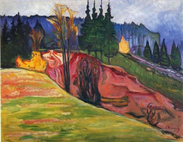 de thuringewald 1905 Edvard Munch Peinture à l'huile